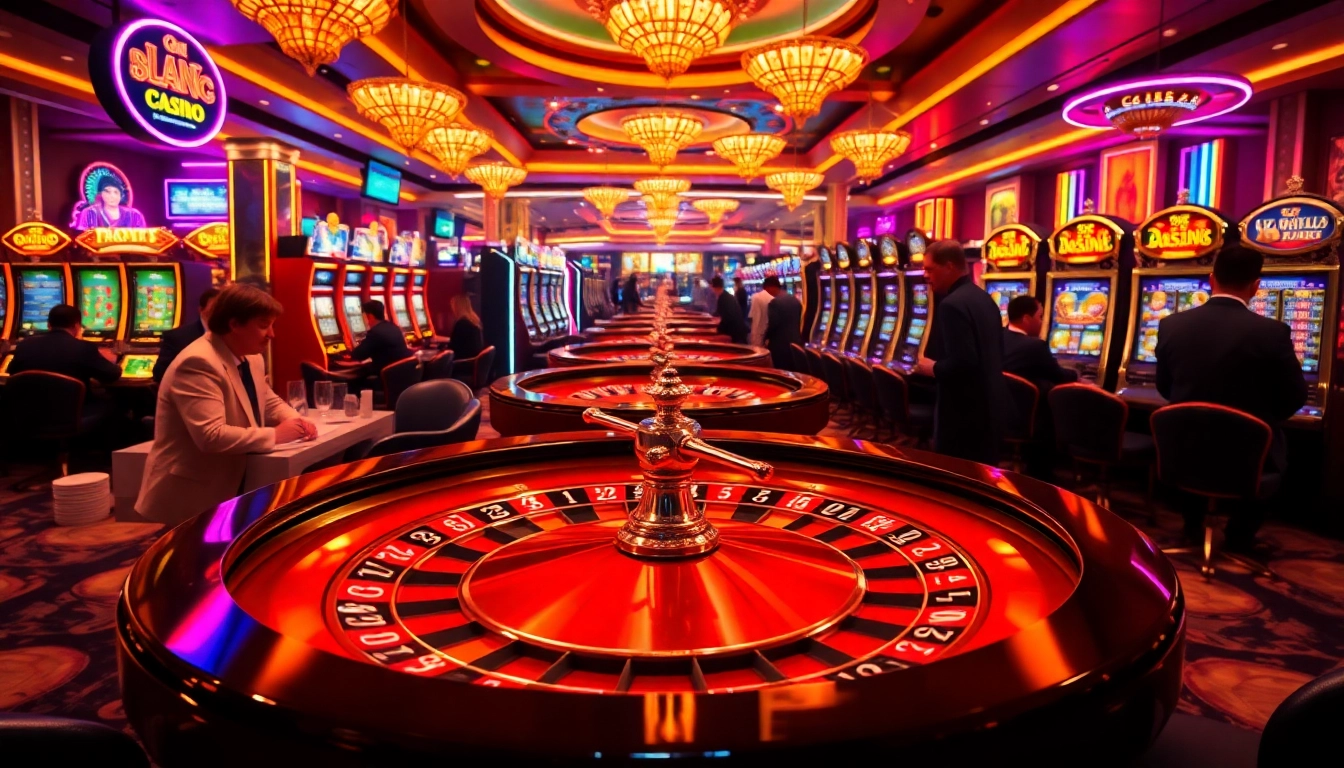 GO8 casino scene with players at a roulette table, vibrant gaming atmosphere.