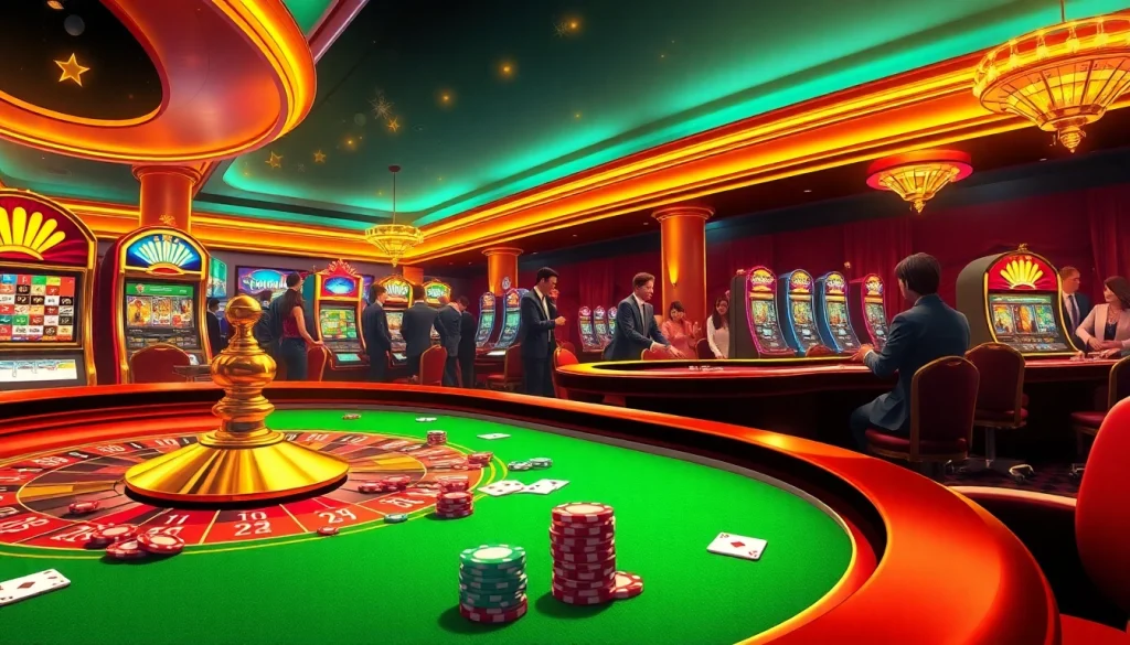 Experience the thrill of winning at 98win9 Casino with slot machines and roulette tables.