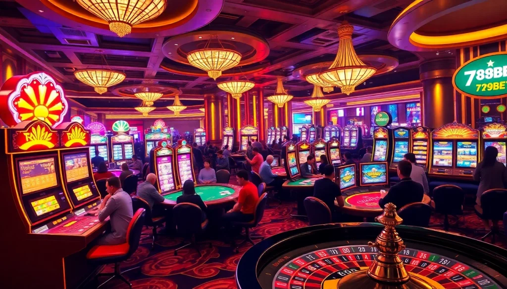 789BET offers an exciting online casino experience with engaging poker tables and vibrant slot machines.