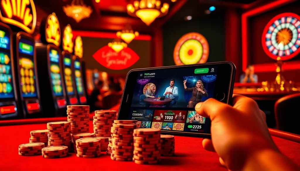 Experience the excitement of winning at Nohu com with vibrant visuals of online casino games and engaging betting interfaces.
