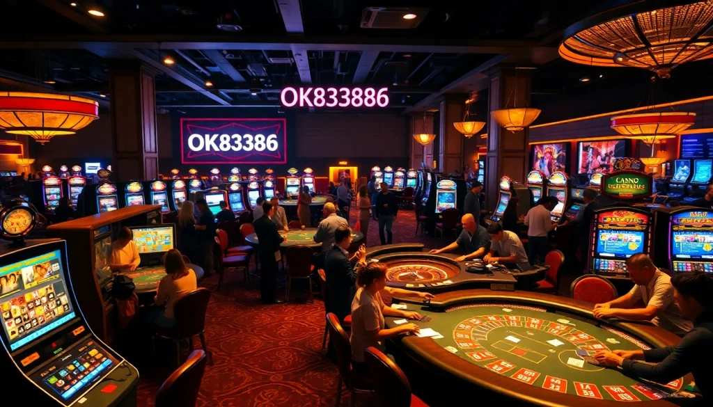 Experience the thrill of betting with OK8386 at vibrant casino tables.